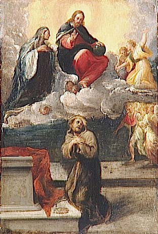 Pietro Faccini Christ and the Virgin Mary appear before St. Francis of Assisi